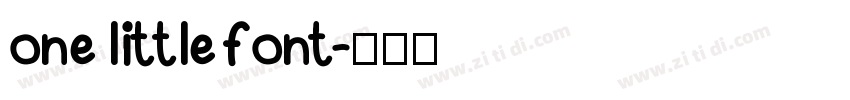 one little font字体转换
